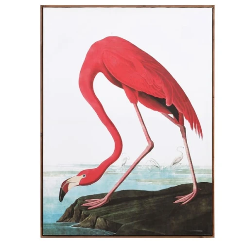 Obraz Tropic Flamingo na płótnie 113x83 cm kolorowy