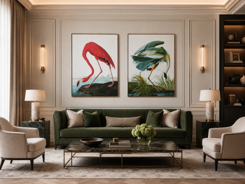 Obraz Tropic Flamingo na płótnie 113x83 cm z czerwonym flamingiem