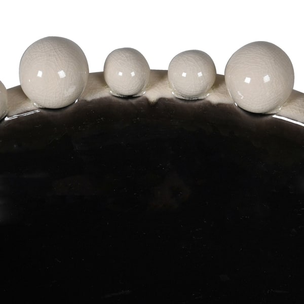Misa Bubble Black and White ceramika 38 cm średnicy dekoracyjna misa zdobione krawędzie biel i czerń