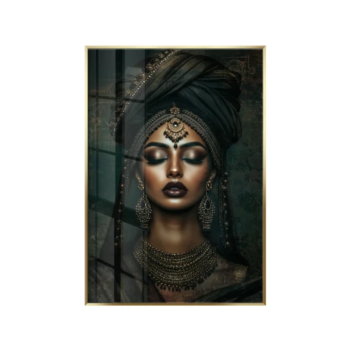 Obraz glasspik Chesham Nur obraz za szkłem złota rama 80x120 cm