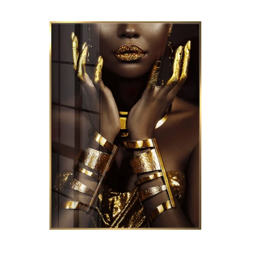 Obraz na szkle Golden Touch 80x120 cm glasspik złoty obraz do salonu