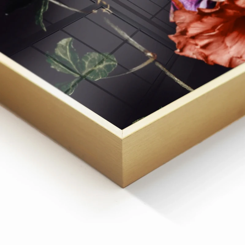 Obraz glasspik Flower Crown obraz za szkłem złota rama 80x120 cm