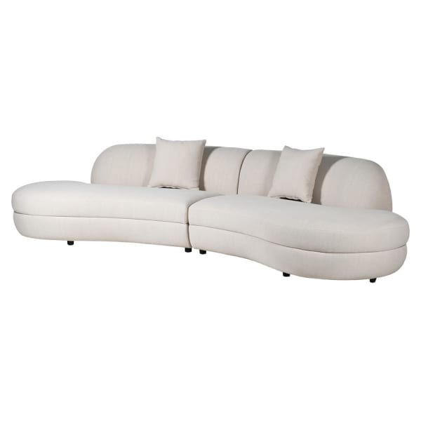 Duża kremowa sofa Light do przestronnego salonu