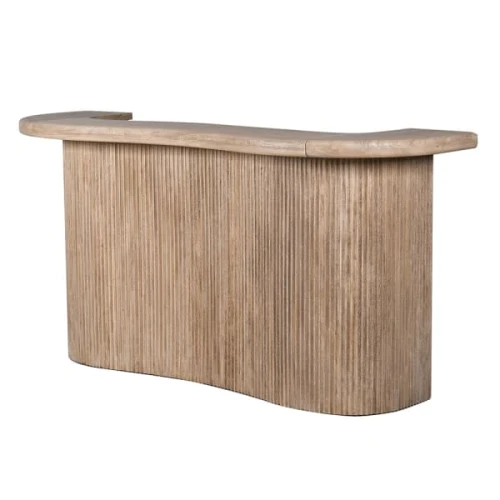 Barek wolnostojący Acacia z drewna akacjowego 208 cm szeroki blat