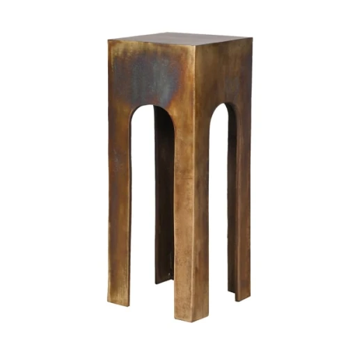 Metalowy postument Salvador Gold 81 cm aluminiowy piedestał 