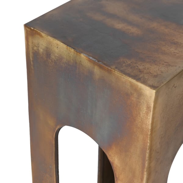 Salvador Gold złoty postument dekoracyjny z aluminium o wysokości 81 cm