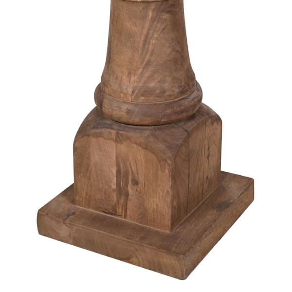 Lampa podłogowa Wooden Sloane 158 cm drewno mango czarny abażur - lampa stojąca drewniana