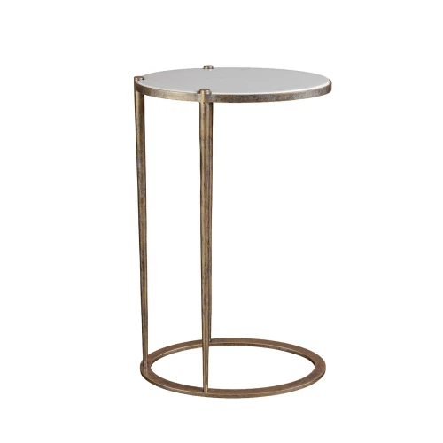 Stolik boczny Anne Light 60,5 cm z marmurowym blatem