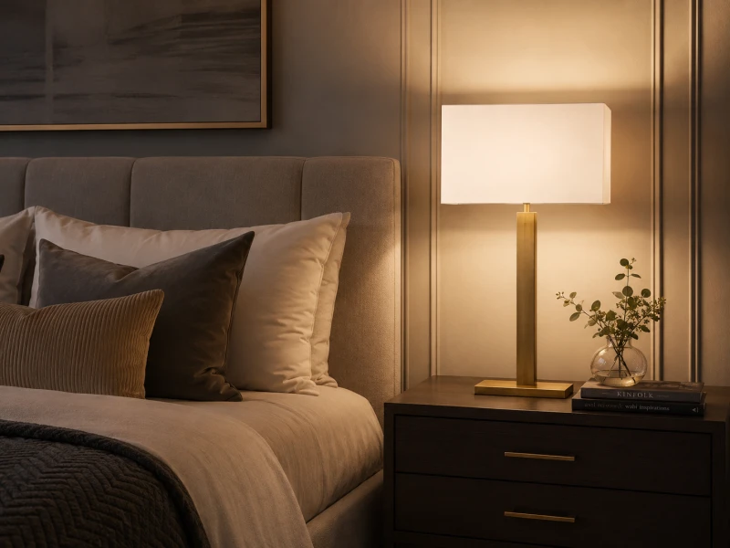 Elegancka lampka stołowa Brook do salonu premium