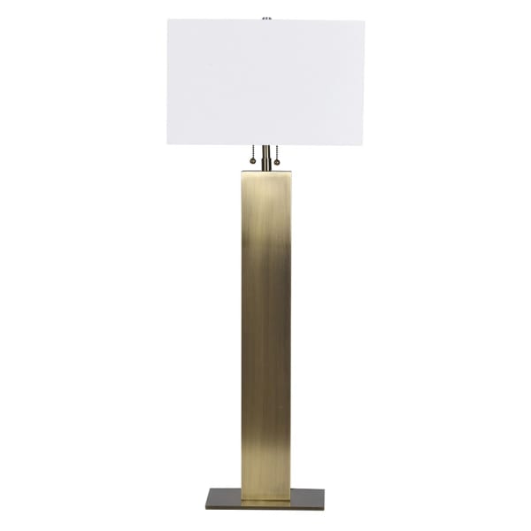 Lampa stołowa Gold Brook 98 cm z białym kloszem