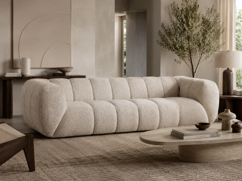 Sofa Nube Beige 240 cm dekoracyjna sofa organiczny kształt