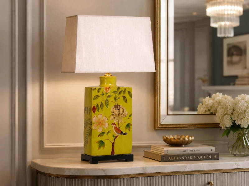 Lampa stołowa Camden Gardens 75 cm z ceramiczną podstawą