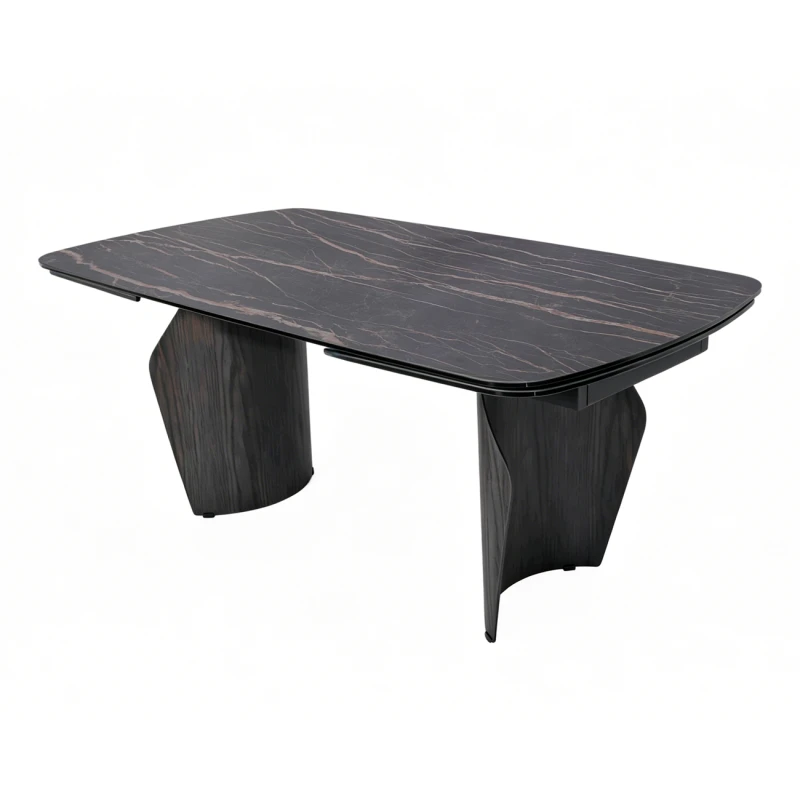 Stół rozkładany Finsbury 180 cm z ciemnym ceramicznym blatem
