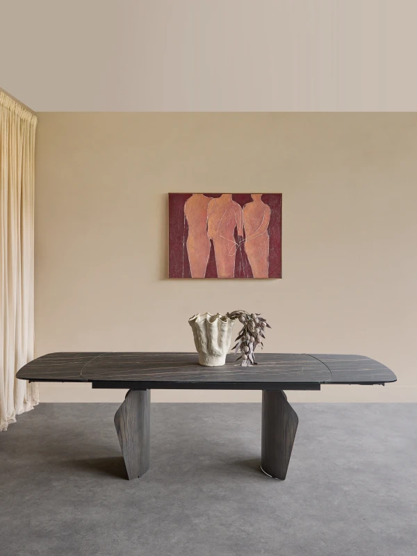 Rozłożony stół Finsbury 270 cm z grafitowym blatem ceramicznym