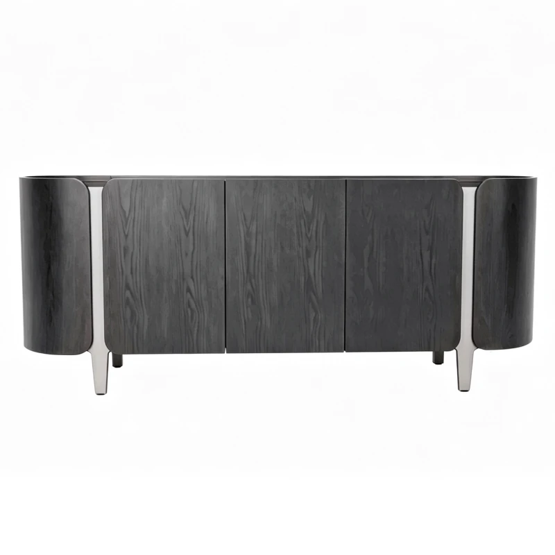 Ciemna trzydrzwiowa komoda Finsbury 200 cm