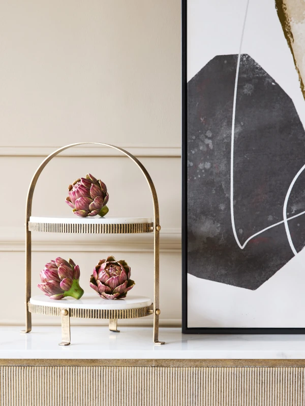Patera Primrose Marble na desery i przekąski