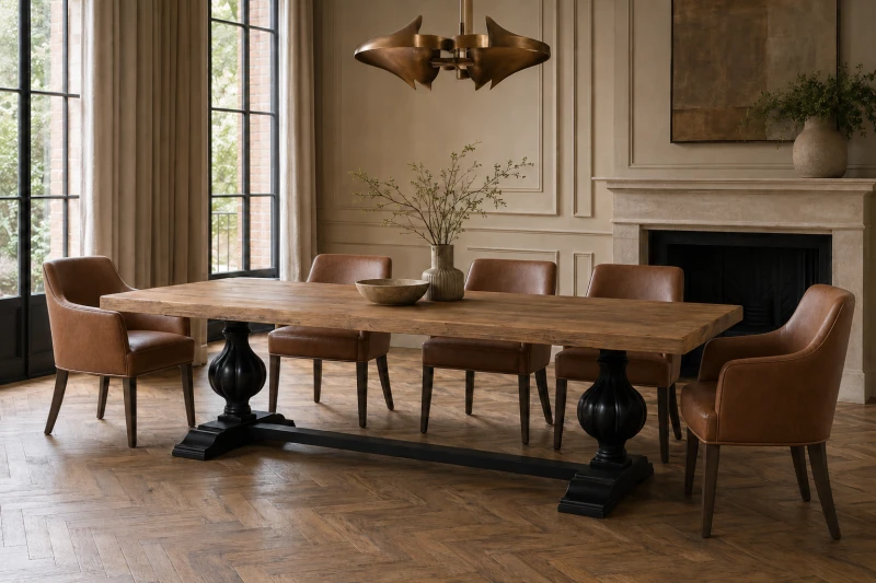 Stół do jadalni Knightsbridge Reclaimed 260 cm z drewna z odzysku