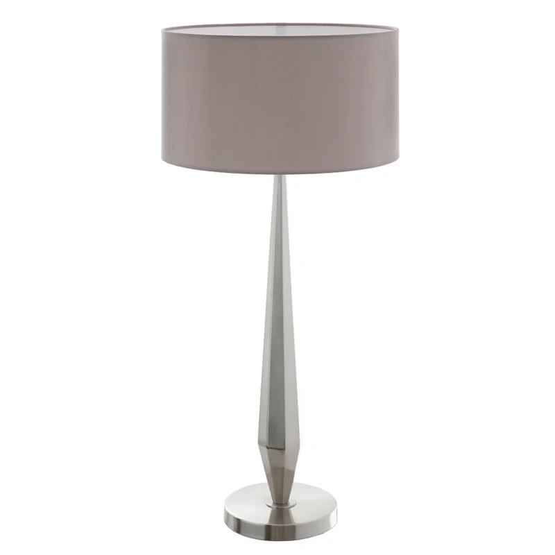 Wysoka niklowana lampa stołowa Belrose 78 cm