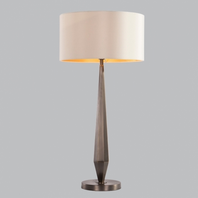 Wysoka niklowana lampa stołowa Belrose 78 cm