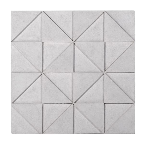 Biały obraz dekoracyjny Abstract 80 × 80 cm z MDF