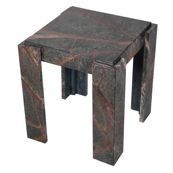 Stolik boczny Ravenna 52 cm z ciemnego marmuru