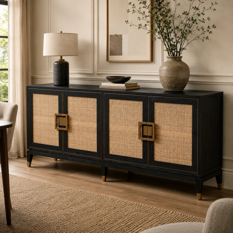 Zelten Black – czarna komoda do eleganckiego salonu