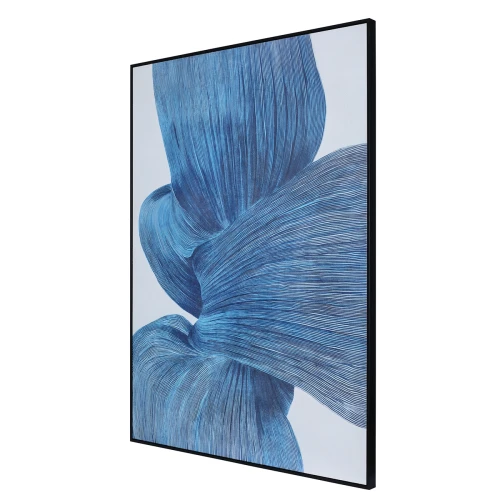 Obraz Maldon Indigo 100 × 140 cm – strukturalna abstrakcja w odcieniach indygo