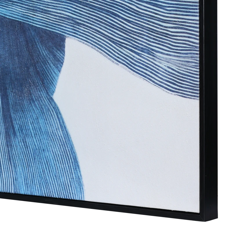 Teksturowany obraz Maldon Indigo z linearnym wzorem