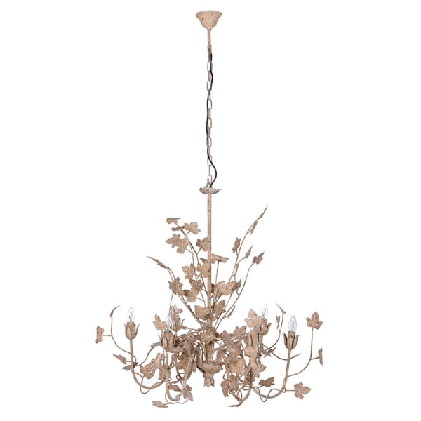 Żyrandol Leaf 98 cm z dekoracyjnymi metalowymi liśćmi