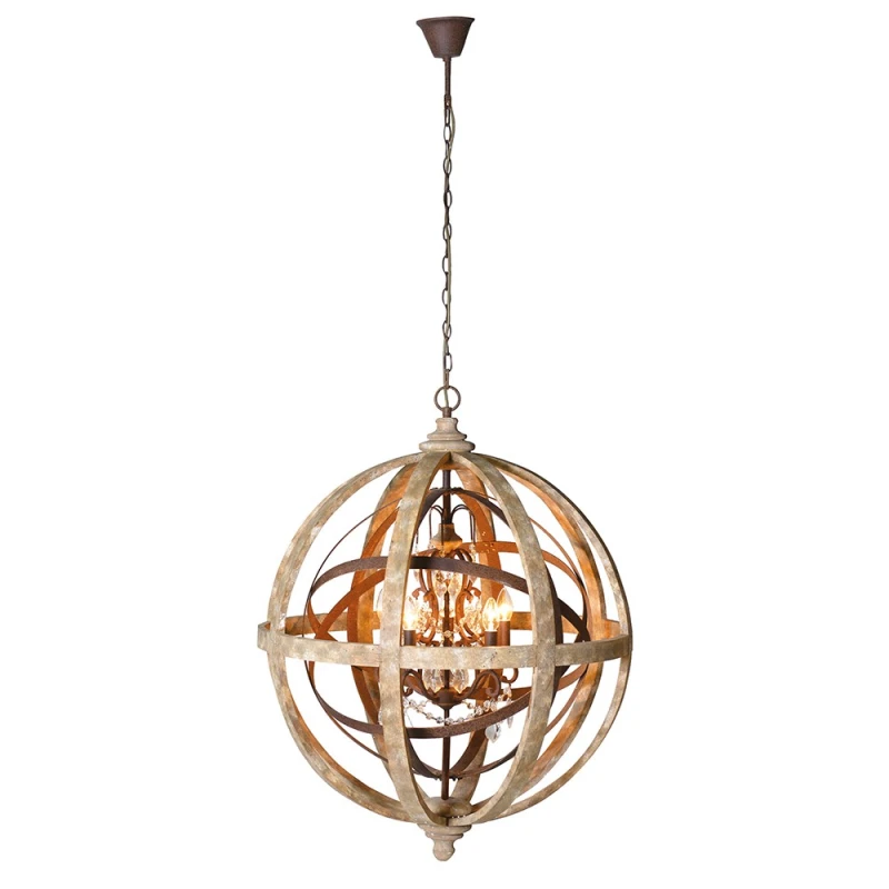 Żyrandol Metal Globe 78 cm o kulistej formie