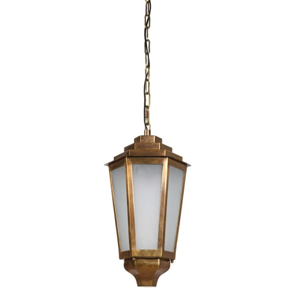 Lampa wisząca Lantern Brass 51 cm z mosiądzu