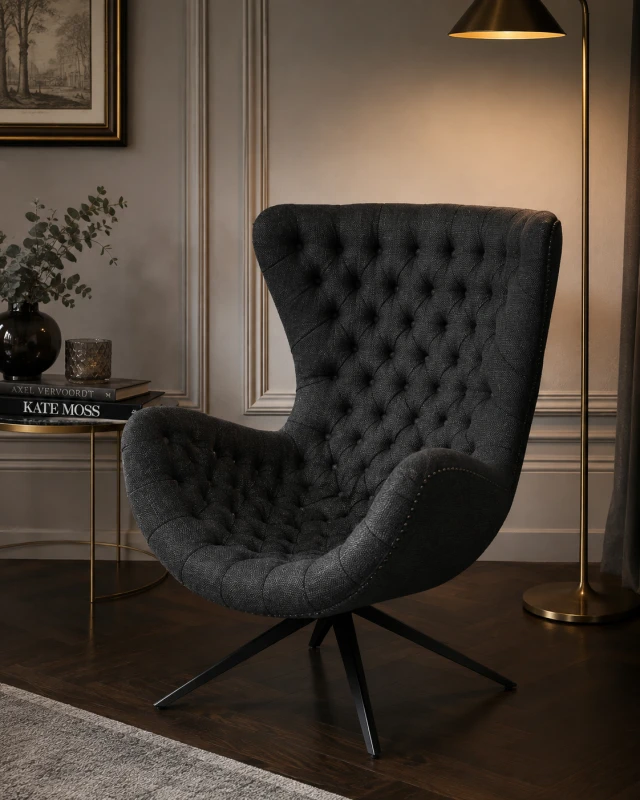 Fotel Boscobel Black and White 110 cm