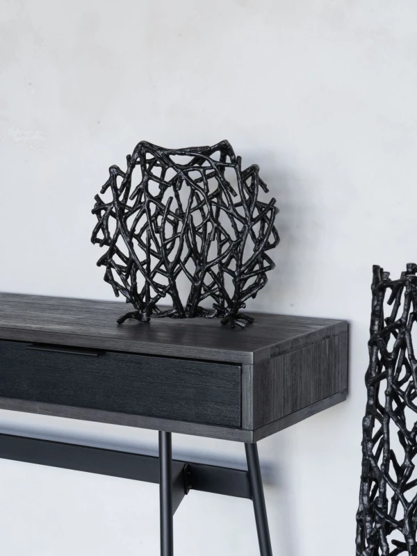 Okrągła czarna dekoracja Sloane Black Round