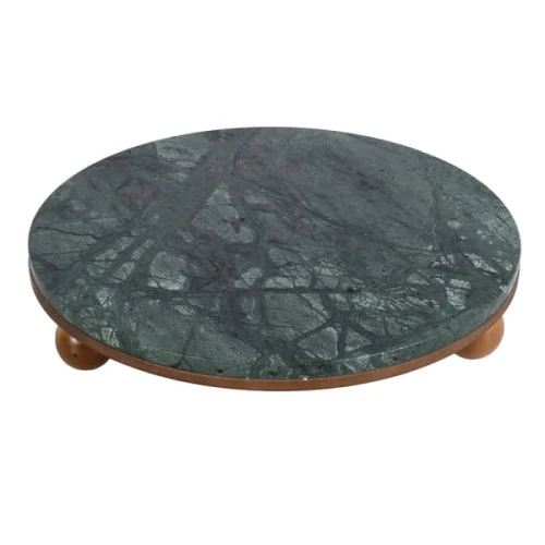 Taca dekoracyjna Green z marmuru 40 cm
