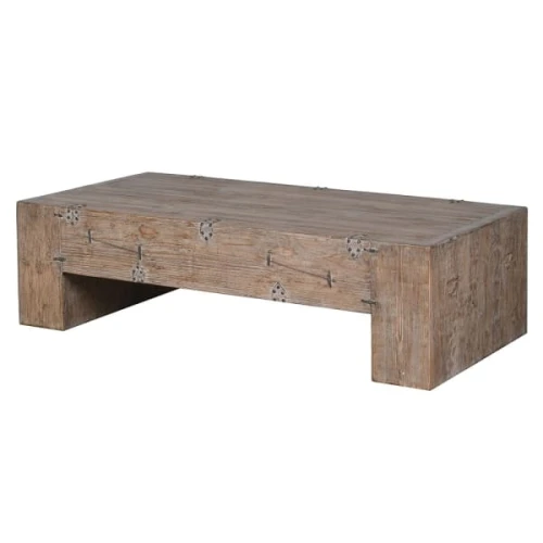 Stolik kawowy z drewna z odzysku Tuscany 160 × 80 cm
