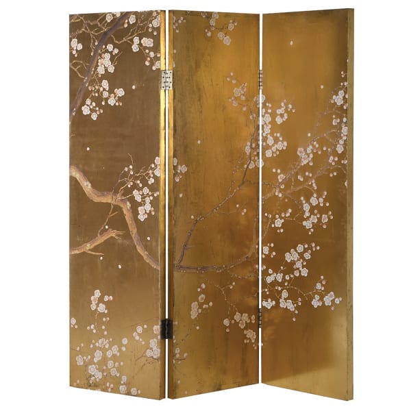 Złoty parawan dekoracyjny Golden Blossom 198 cm