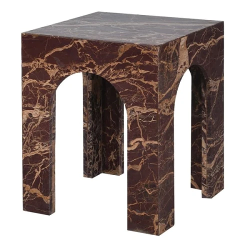 Valenza – stolik boczny z marmuru Levanto 46 × 46 cm