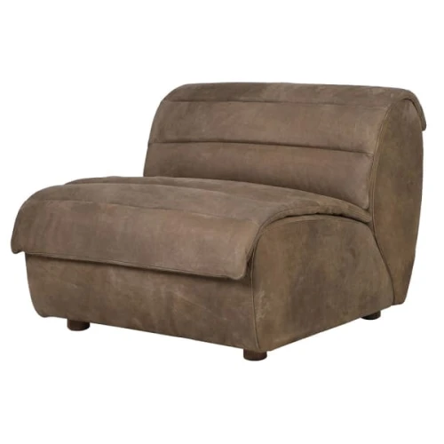 Fotel Holland Park z nubukowej skóry 90 cm