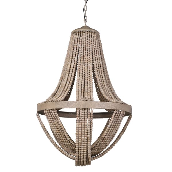 Żyrandol Chiswick z drewnianych koralików 110 cm