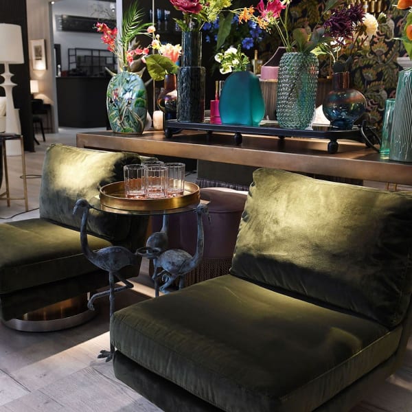 Ciemnozielony fotel tapicerowany Mayfair z funkcją obrotową