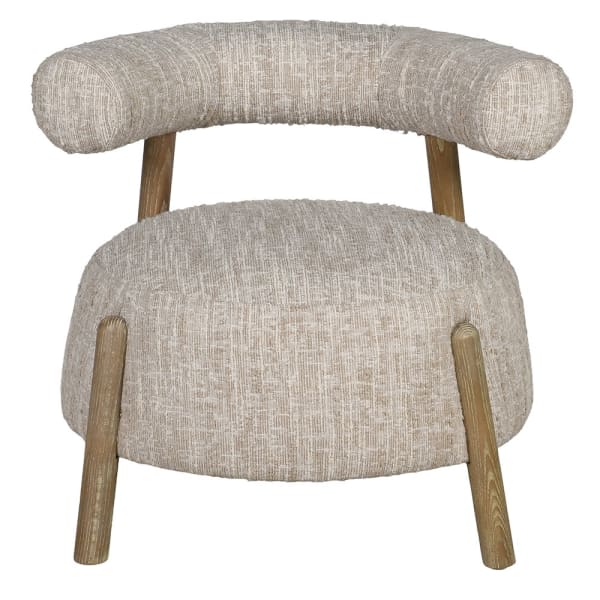 Fotel Belsize Bouclé 80 cm z dębową konstrukcją