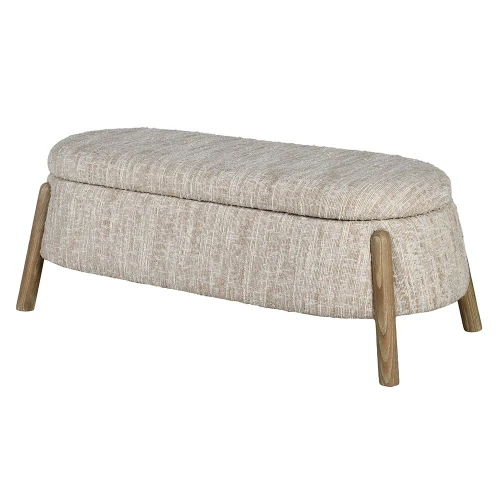 Ławka Belsize Bouclé 124 cm ze schowkiem