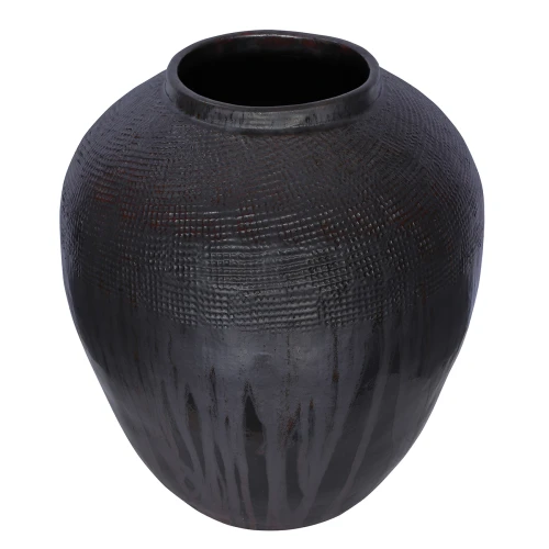 Waza podłogowa St James Black 70 cm – czarna ceramika