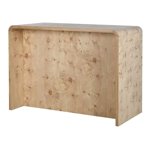 Tył drewnianego barku Burl 147 cm z zaokrąglonymi narożnikami