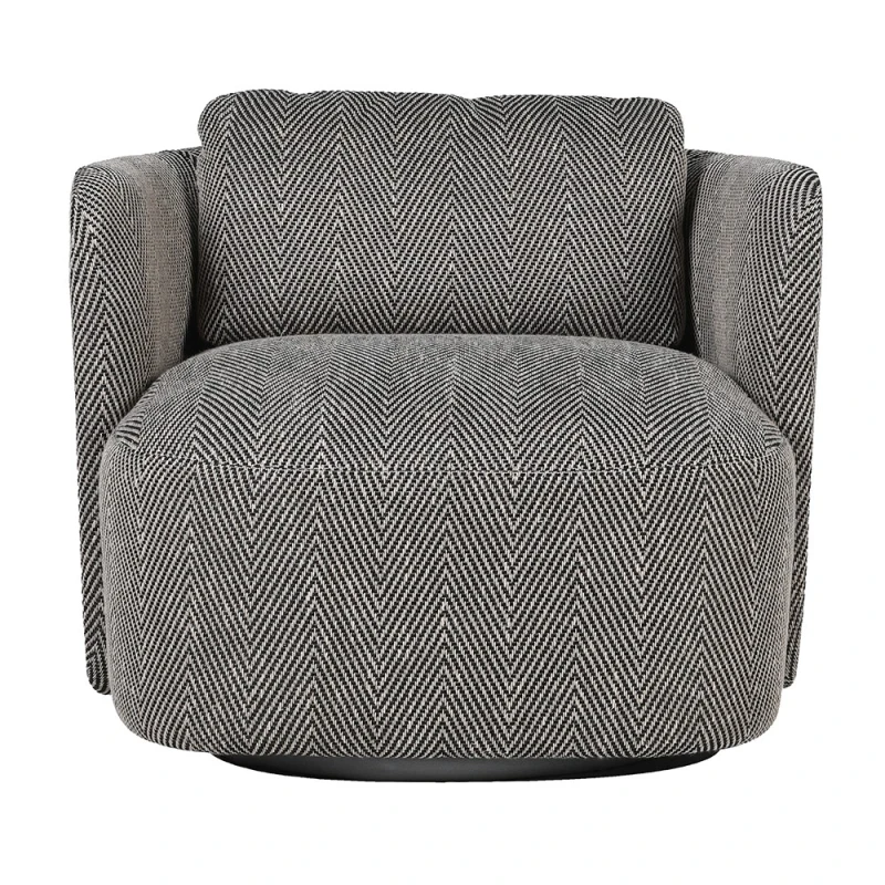 Czarno-biały fotel obrotowy Fitzrovia 88 cm