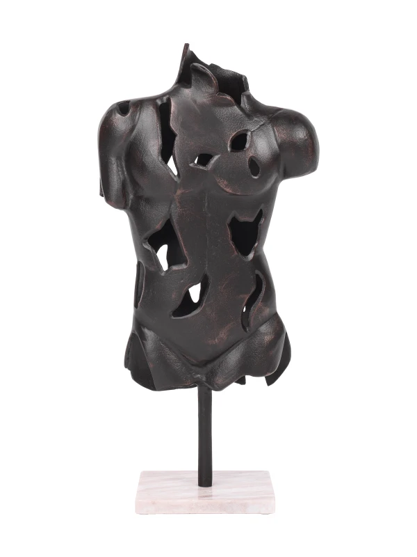Rzeźba Chelsea Torso 58 cm z aluminium na marmurowej podstawie