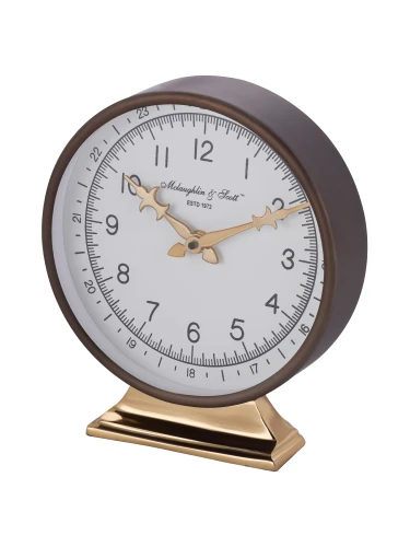 Zegar stołowy Belgravia 23 cm brązowo-złoty