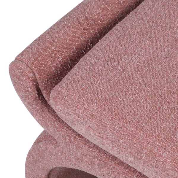 Detal różowej tkaniny tapicerskiej stołka Luxury Pink