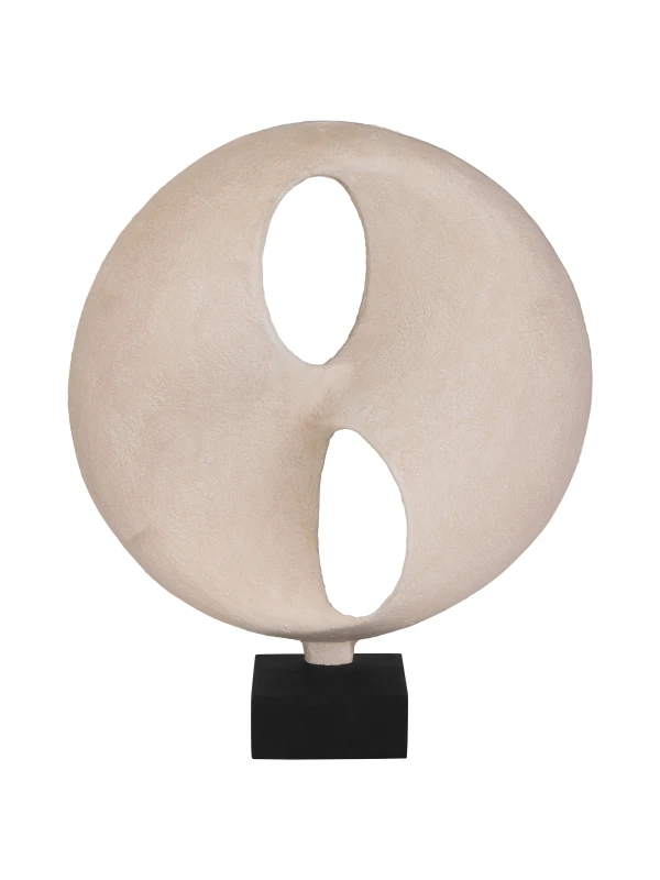 Abstrakcyjna rzeźba Solenne 51 cm z kremowego aluminium