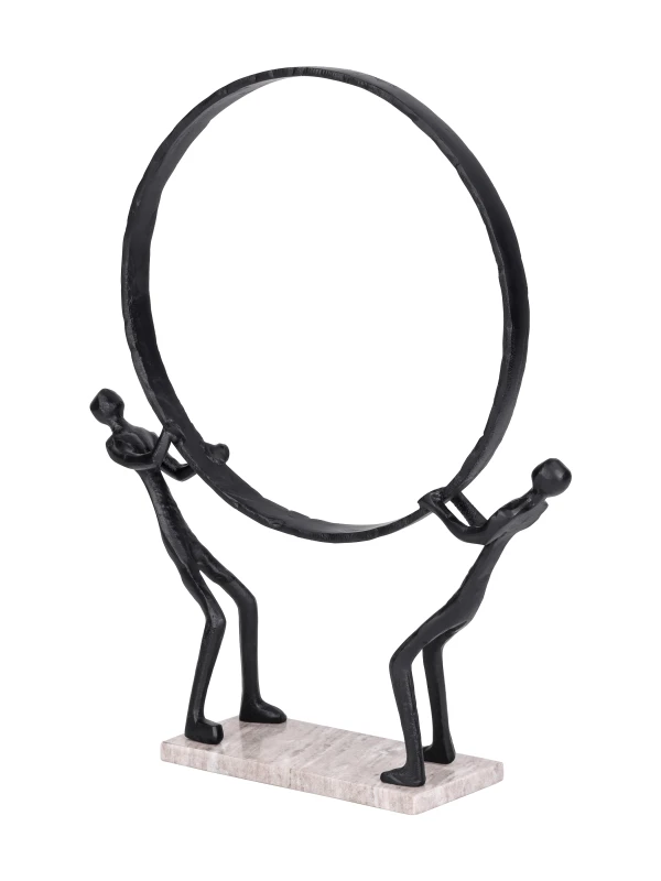 Rzeźba abstrakcyjna Balance 61 cm z czarnego aluminium